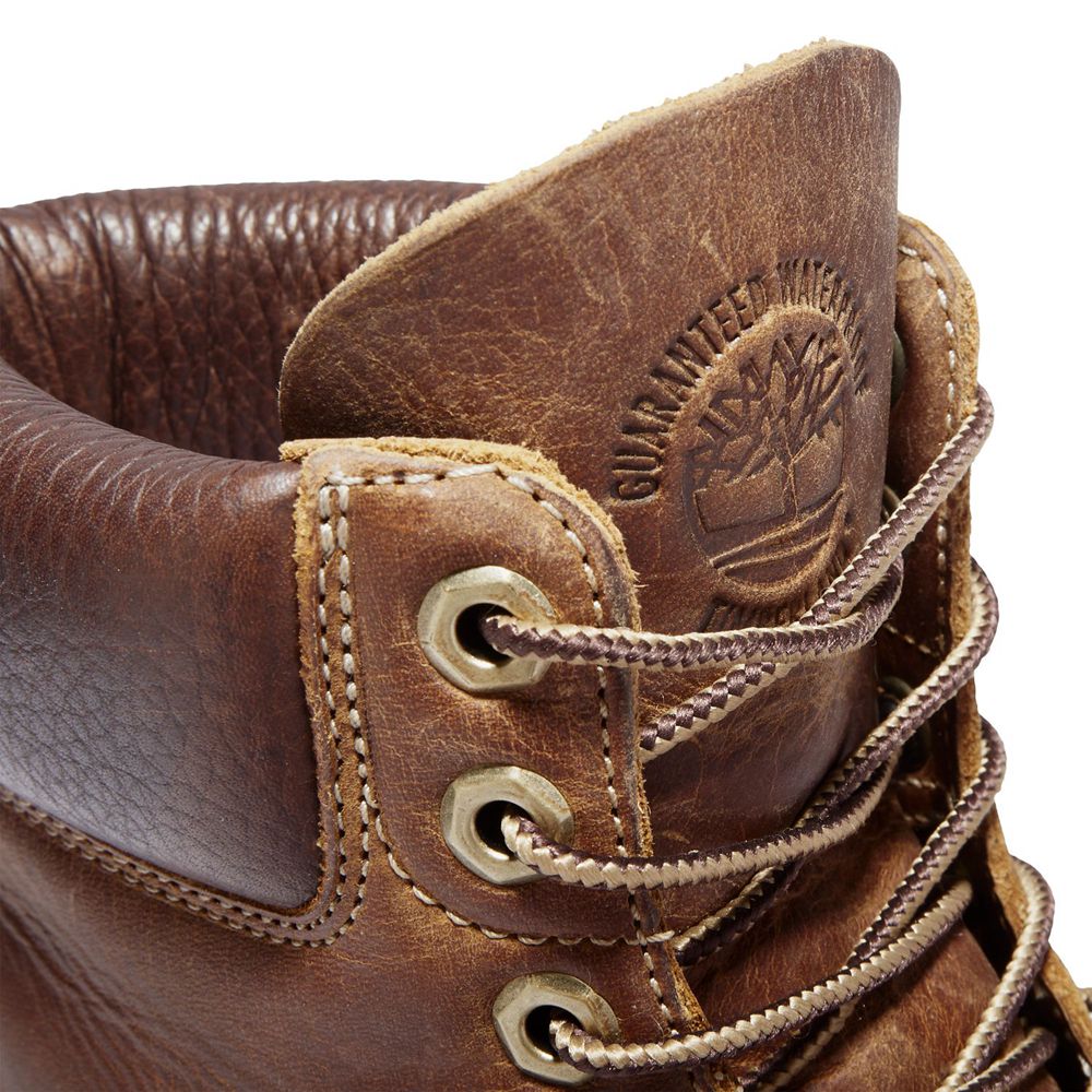 Timberland 6-Inch Μποτακια Ανδρικα Καφε - Heritage Waterproof - Greece 8069742-BV